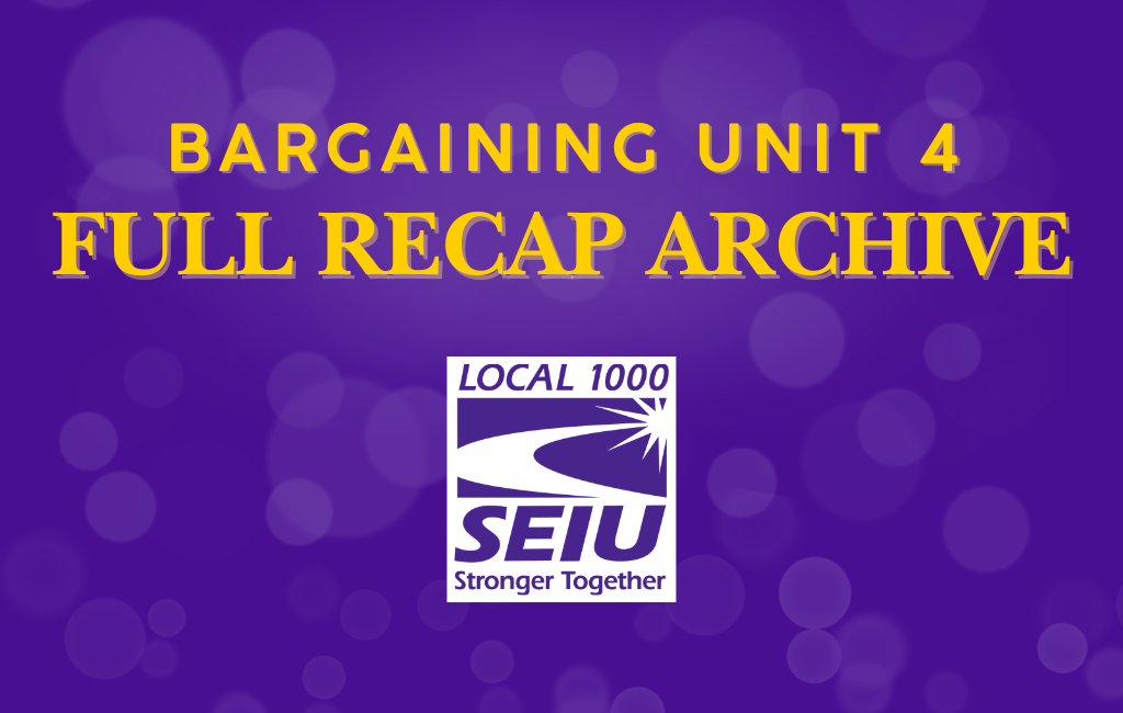 Unit 4 Bargaining Updates