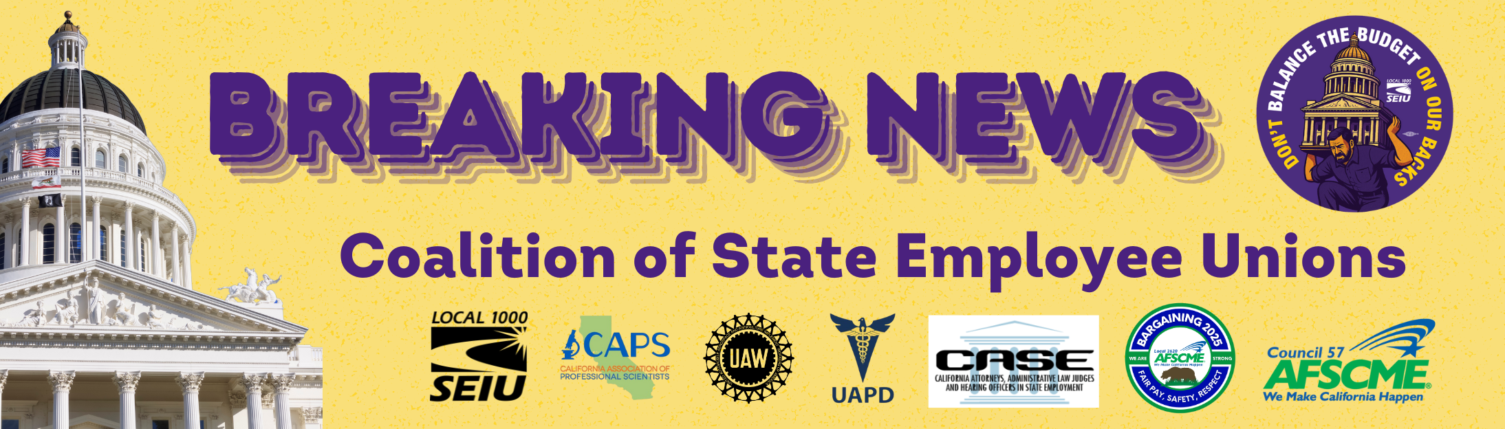 Coalition of State Employee Unions WEB BANNER