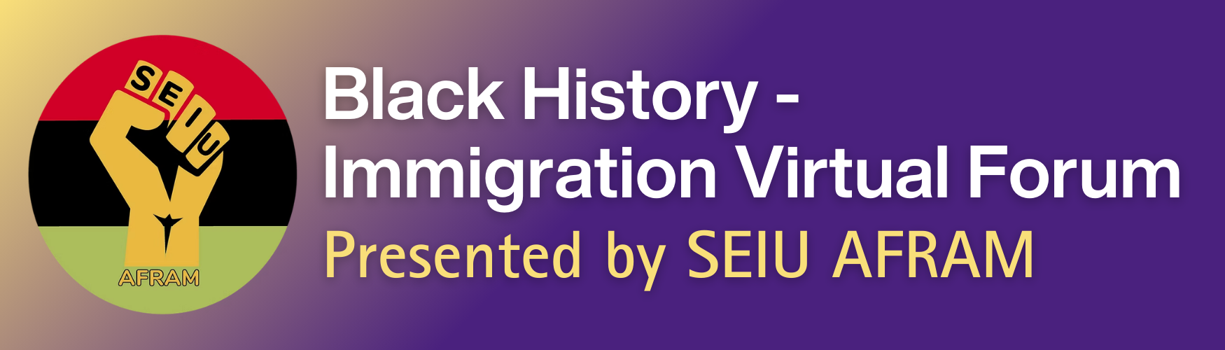 AFRAM Black History Virtual Forum banner