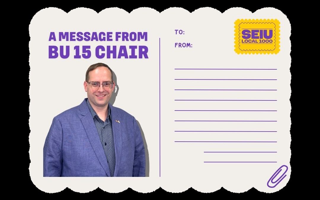 A Message From the Unit 15 Chair