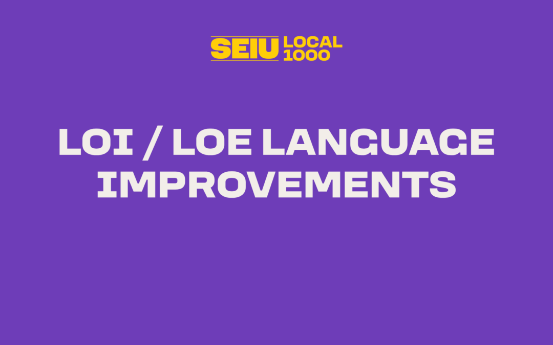 LOI / LOE Language Improvements